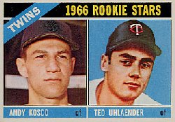 1966 Topps Baseball Cards      264     Rookie Stars-Andy Kosco RC-Ted Uhlaender RC